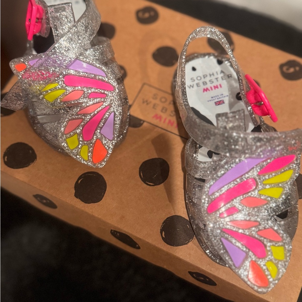 Sophia Webster Glitter Butterfly Sandals for Kids